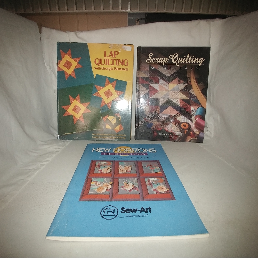 Lot of 3 Quilting Books: New Horizons, Scrap Quilt
